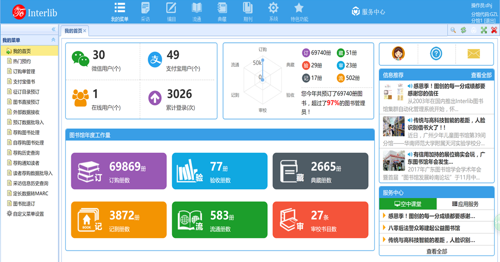 Interlib3图书馆集群管理系统